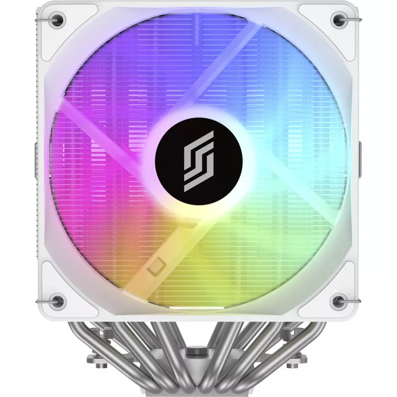 CPU cooler Silentware Titan RGB White, dual-tower air cooler, 265W TDP, 2×120mm PWM ARGB fans