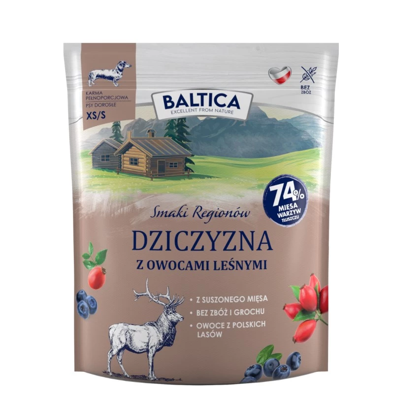 BALTICA regional flavours Small breeds Venison with forest fruits - dry dog food - 1kg
