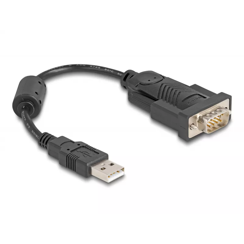 DeLOCK 61549 Serial Cable Black 0.25 m USB Type-A RS-232