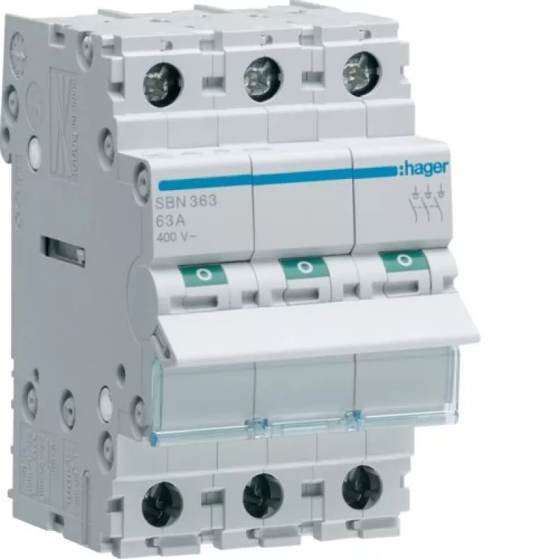 Circuit breaker Hager SBN363 3 modules