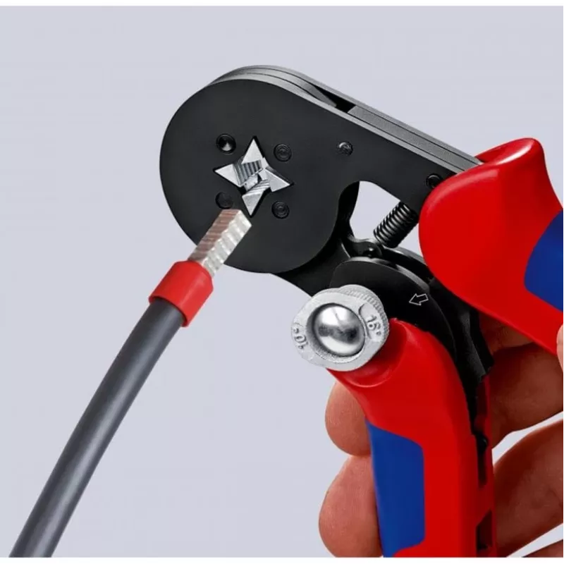 Self-Adjusting Crimping Pliers 97 53 04 SB (Red/Blue, for wire-end ferrules)