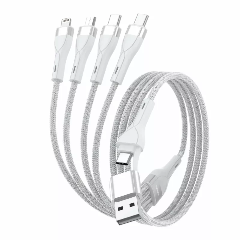 4smarts 541024 USB Cable 1,2 m USB A/USB C USB C/Micro USB-A/Lightning White (541024)