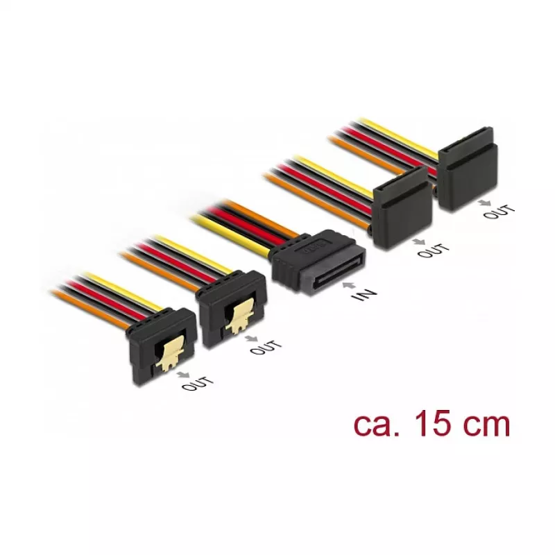 Internal Power Cable DeLOCK 60153 0.15 m 4 x SATA 15-pin