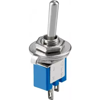 Wentronic Goobay Kippschalter Subminiatur, Blue - EIN-AUS, 2 Pins, blaues Enclosure (10013)