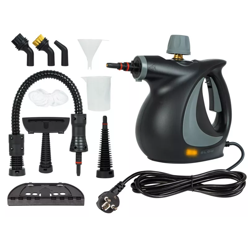 Portable steam cleaner BLOW PURE STEAM — 1050 W, 0.35 L tank, 3.2 bar, max 130°C, includes floor and window nozzles