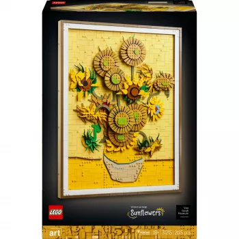 Wall mosaic set LEGO Art Vincent van Gogh Sunflowers 3D mosaic wall art set 2615 pieces 540×410×50 mm