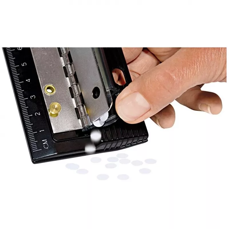 Hole Punch WEDO 67 9401 — 4-hole metal punch, black, punching capacity 3 mm, 66 mm width