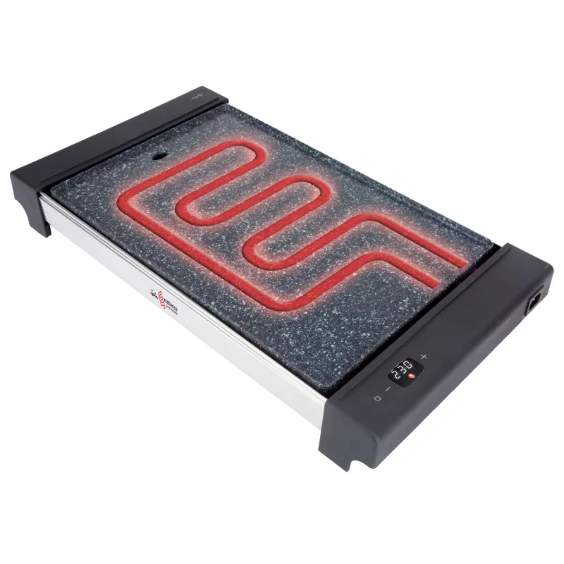 Contact grill Jata JEGR3000 — rectangular 480×320 mm, 2700 W, touch controls, black