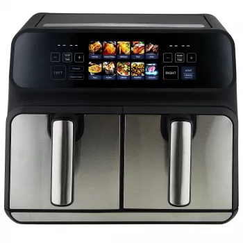 Hot air fryer ProfiCook PC-FR 1287 H — double 8 L, 2200 W, touch LED, black/stainless steel