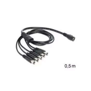 Power cable DeLOCK 83288 Black 0.5 m