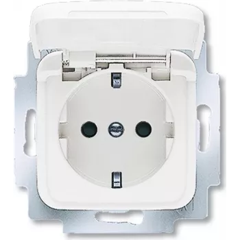 BUSCH JAEGER 20 EUKB-214 - CEE 7/3 - 2P+E - White - 250 V - 16 A - 71 mm