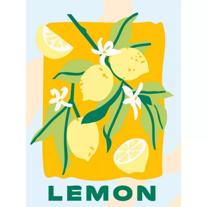 Ravensburger CreArt painting kit – Lemons (design 25515) for canvas painting projects