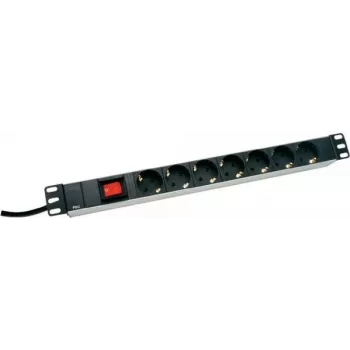 Power strip DIGITUS DN-19 PDU-7S — 7 outlets, 230V, 0.48 m cable