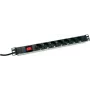 Power strip DIGITUS DN-19 PDU-7S — 7 outlets, 230V, 0.48 m cable
