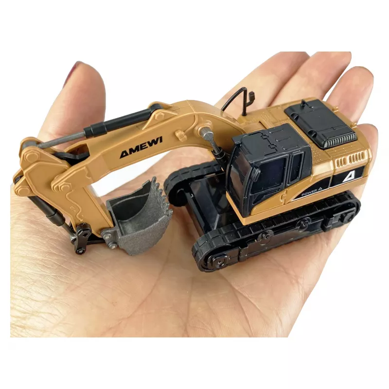 Excavator RC model Amewi 22744 1:64 scale, electric motor, LiPo 200 mAh, for ages 6+
