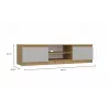 MALWA 140 TV cabinet, artisan oak/cashmere