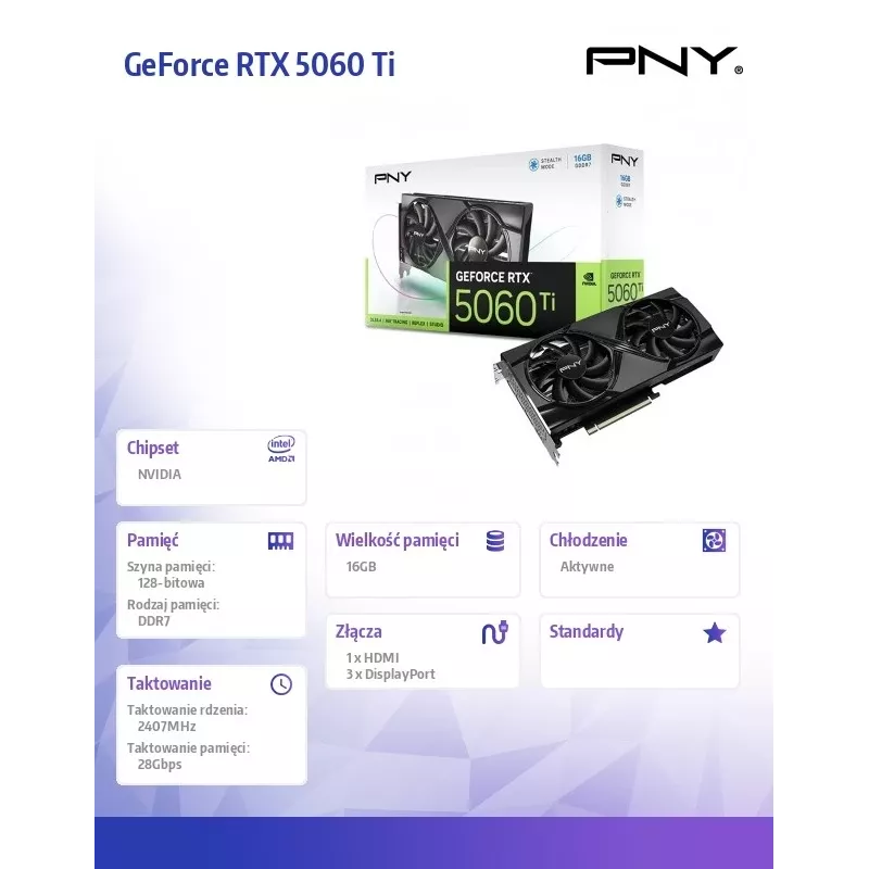 Graphics card GeForce RTX 5060 Ti 16GB RGB VCG5060T16TFXXPB1-O