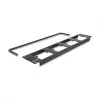 DeLOCK 88195 D-Type 19-inch patch panel with 4 plates, 16 ports, 2U, black