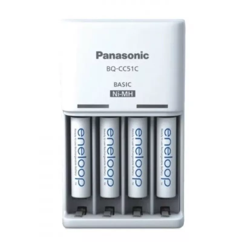 Battery charger PANASONIC Eneloop Basic BQ-CC51 + 4x AAA 800 mAh (K-KJ51MCD04E)