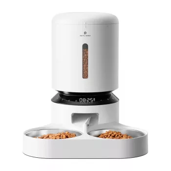 Pet feeder Aptel Granary with double bowl 5L, white
