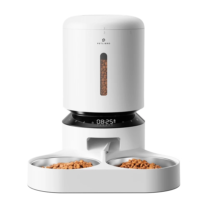 Pet feeder Aptel Granary with double bowl 5L, white