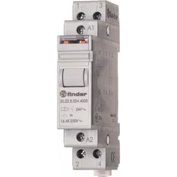 FINDER impulse switch 24VDC 20.22.9.024.4000 Series 20 for DIN-Rail 2S 16A 20.22.9.024.4000 (202290244000)