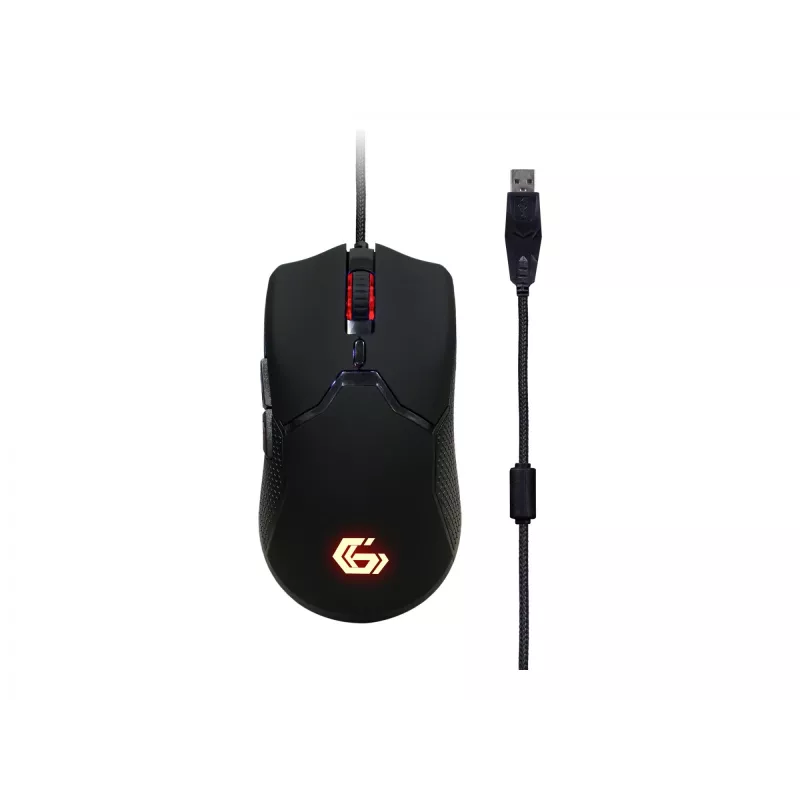 Gaming keyboard GEMBIRD GGS-UMGL4-01 full-size USB QWERTY 104-key US English with mouse, black