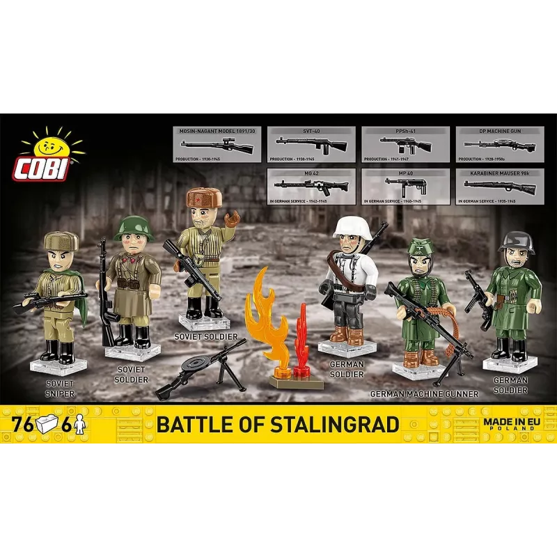 Cobi Building Blocks Battle of Stalingrad model set — 76 pieces, historical diorama