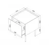 Cama Bedside table, 2 pcs, FELLINI, 40x41x60, cashmere + oiled oak top