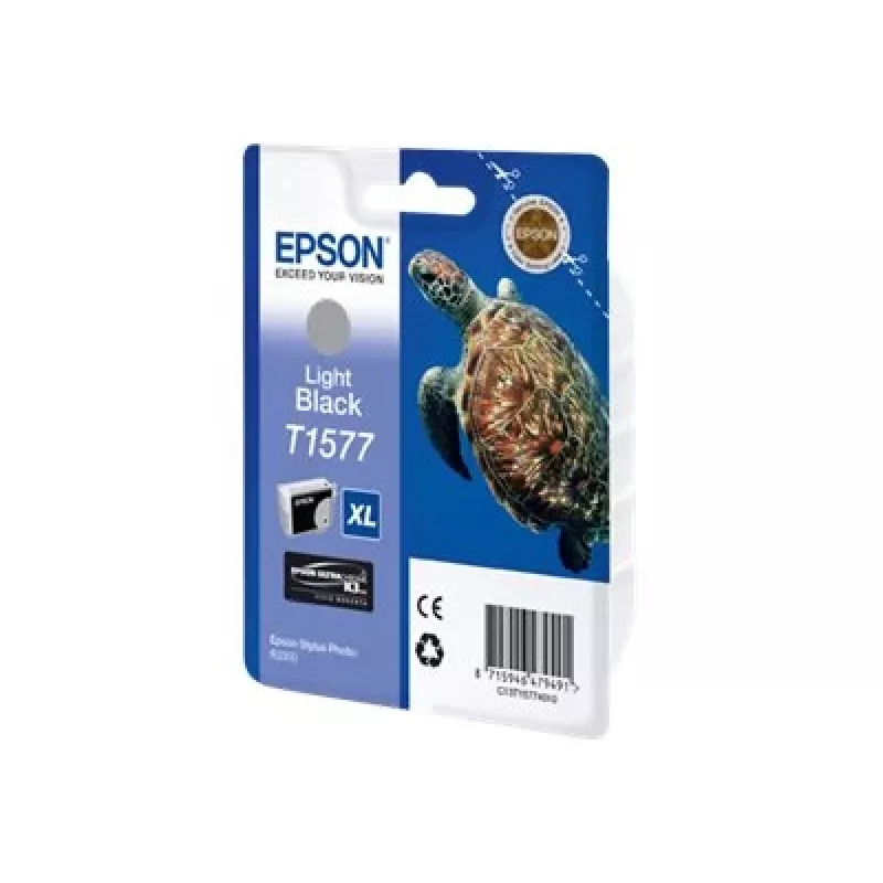 Epson Turtle T1577 Light Black, High (XL) Yield, Light black, Pigment-based ink, 25.9 ml, 1 pc(s), 23000 pages