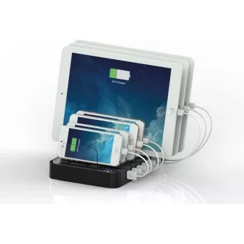 ROLINE Charging Dock - Power Supply - 12 Watt - 4 A - 7 Output Ports (7 x 4-piliger USB Type A)