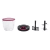 Manual food chopper Jata HMAQ4506 capacity 0.9 L stainless steel blades 140 mm height 12.5 cm diameter Black Red Transparent