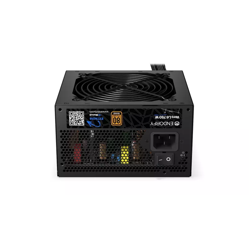 Power supply unit ENDORFY Vero L6 750 W, 24-pin ATX, 80 PLUS Bronze, 120 mm fan, Black