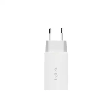Dual USB socket adapter 65W, 2xUSB-C, white