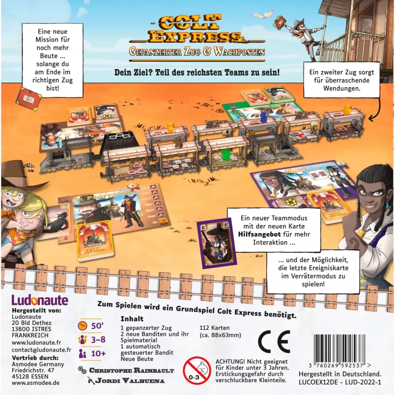 Colt Express - Gepanzerter Zug & Wachposten, Board Game Expansion