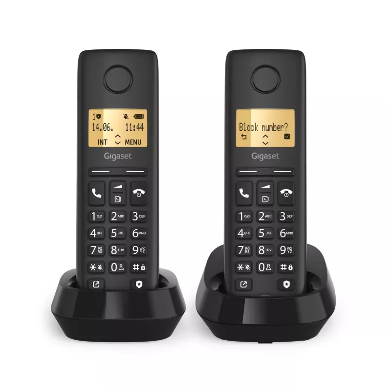 Cordless phone Gigaset Pure 100 Duo — DECT handset pair with base station