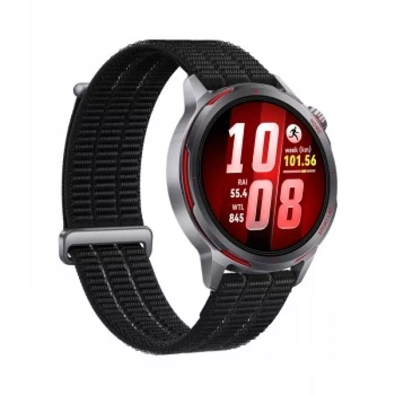 Smartwatch HUAWEI GT Runner 2 — 1.32 inch (3.35 cm) AMOLED 466×466, Titanium case, GPS, Fluoroelastomer black strap