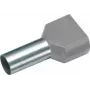 Cimco 187703 Twin Ferrule 0.75 mm² Partially Insulated Grey 100 pc(s) (187703)