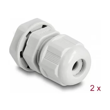 DeLOCK EX Cable Gland M12 grey 2 pieces Polyamide