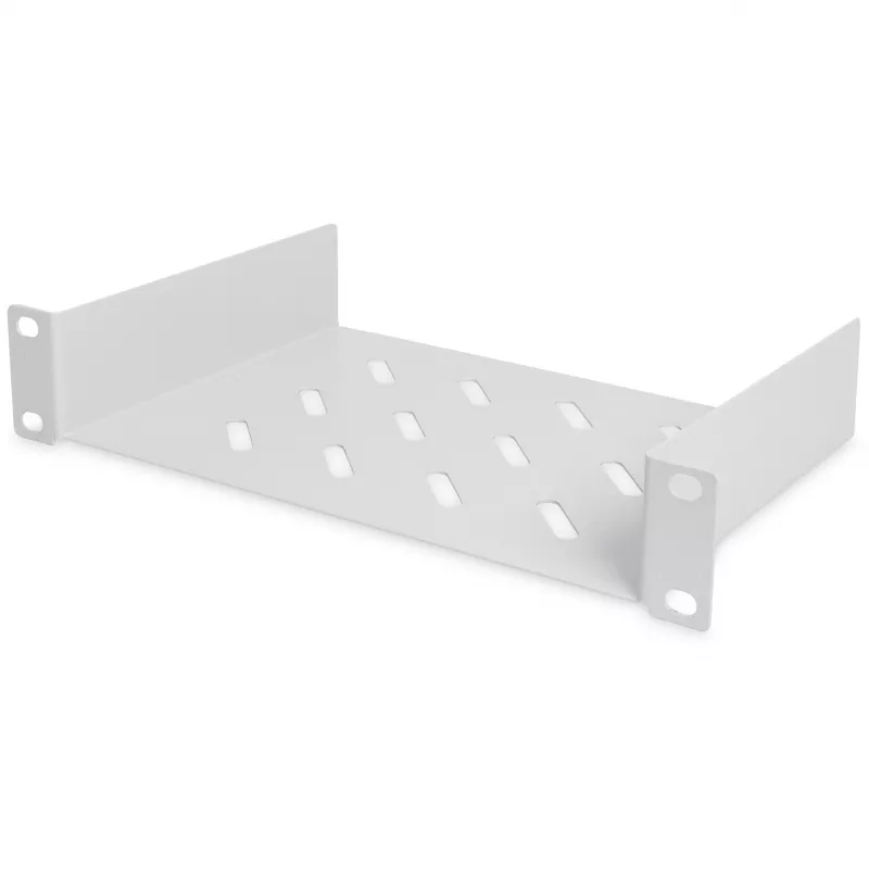 DIGITUS 10 inch Wall-Mounted Network Set 12U, 312 x 300 mm (W x D), Grey RAL 7035, with 8-Port Gigabit Switch, CAT6 Patch Panel, Shelf, Power Strip, and Accessories