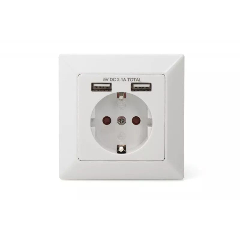 Safety socket for flush mounting Digitus DA-70613 with 2 USB ports