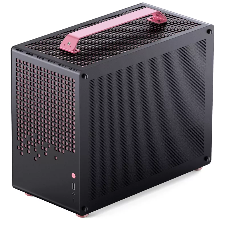 Jonsplus MATX Handle Case Z20 Black-Pink – Mini/Micro/Flex-ATX chassis with carrying handle