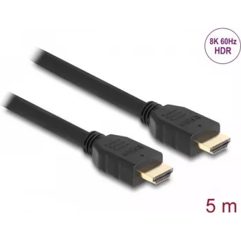 DeLOCK High Speed HDMI Cable 48 Gbps 8K 60 Hz black 5 m