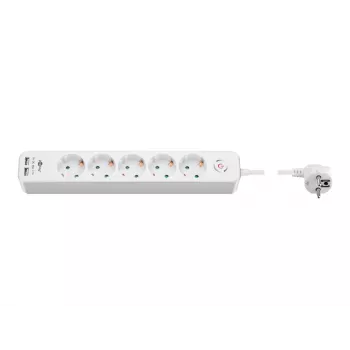 Power Strip Goobay 5-Way with Switch and USB