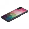 Smartphone case iKins for iPhone XR — water flower design, black