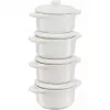 Staub Mini Cocotte Set 4-piece Round, Keramik, Ivory-White (1009383)