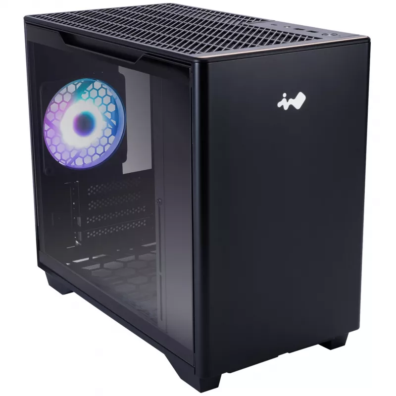 InWin A3 Mini-Tower Tempered Glass - black