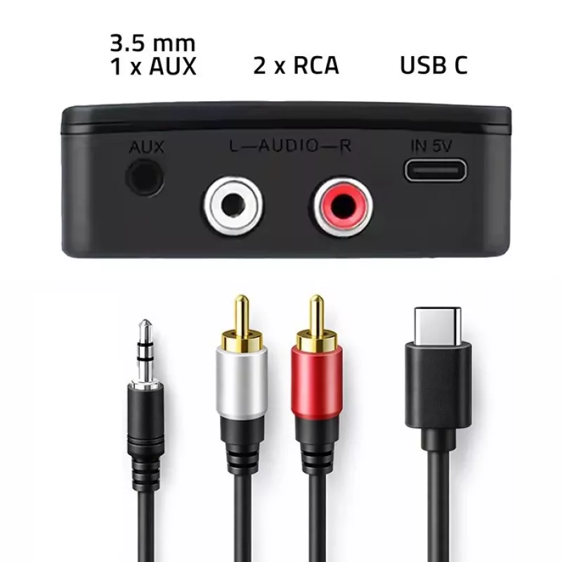 Wireless Audio HiFi transmitter receiver QOLTEC model 56981 — Bluetooth/line-in audio bridge