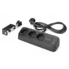 Power strip DIGITUS 3-way with 2×USB-A & 1×USB-C, 3 AC outlets Type E/F, 1.5 m cable, black