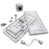 Distroplate ek water blocks EK-QuantumX Loophole D5 PWM silver — distribution plate for D5 pump, silver finish